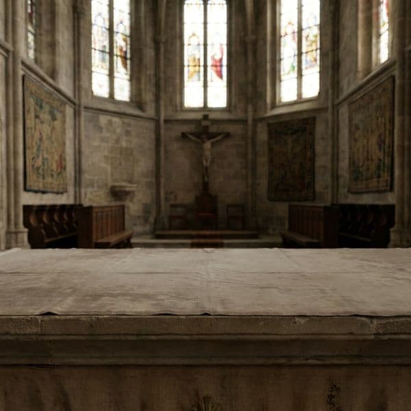 Church altar backdrop
